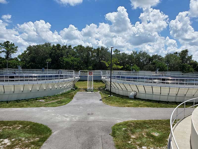 Municipal prestressed concrete tank.