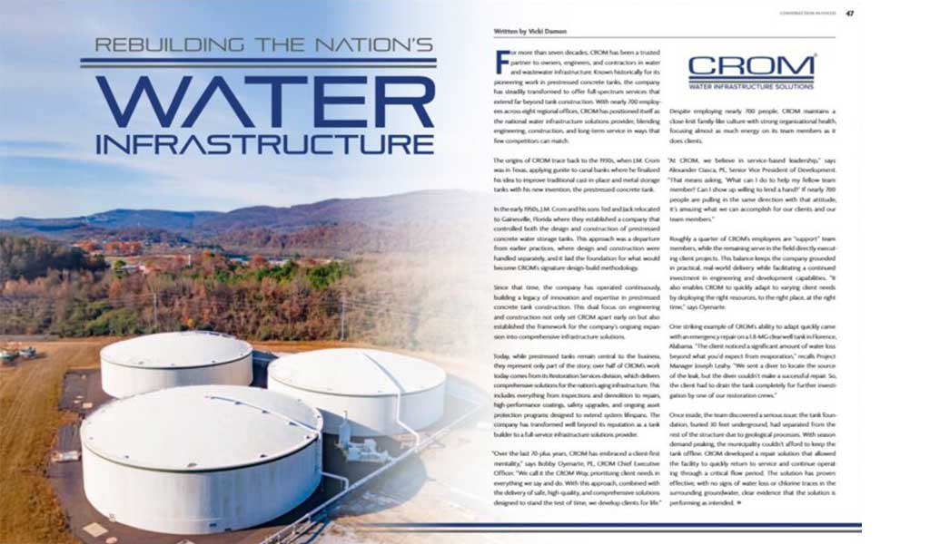 CROM Featured in Construction in Focus October 2025 Issue