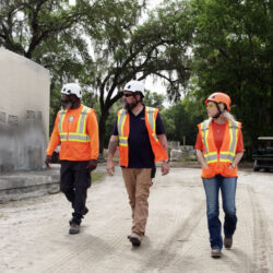 CROM Crew walking job site