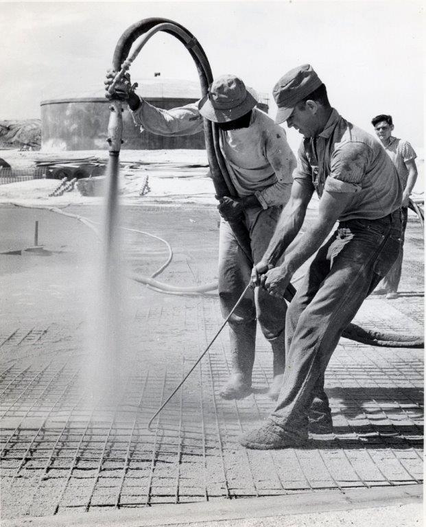 CROM employees building tanks