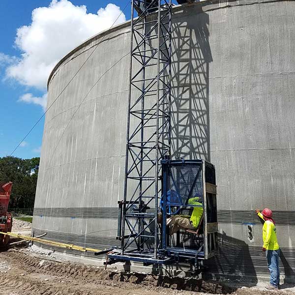 CROM Phases Prestressed Concrete Tank Construction Prestressing