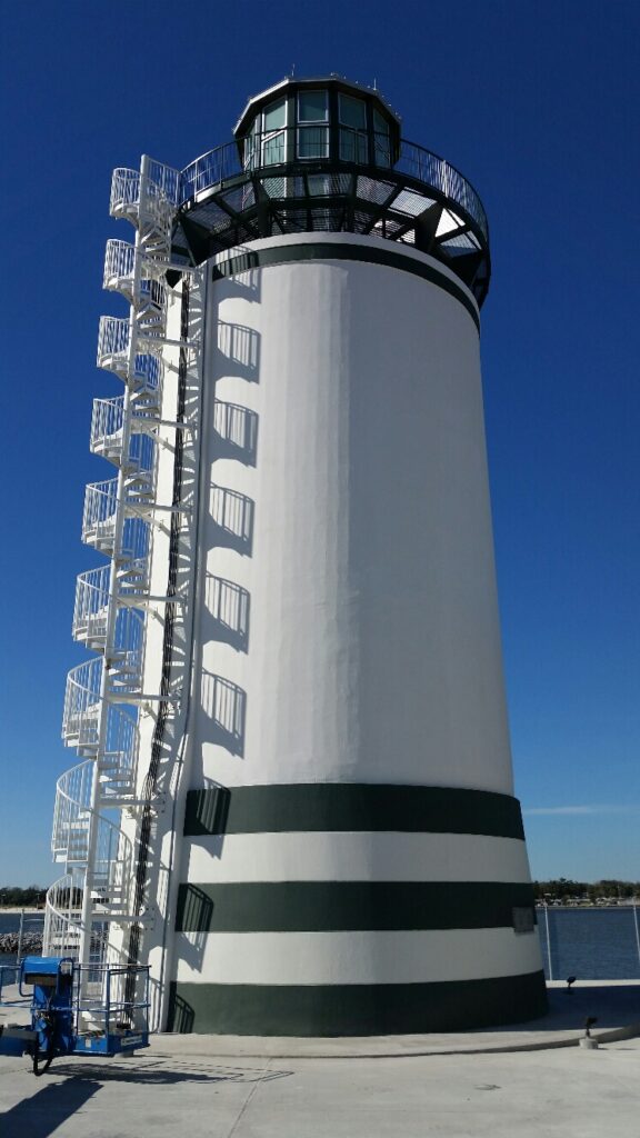 Lighthouse prestressed concrete fire water storage tank
