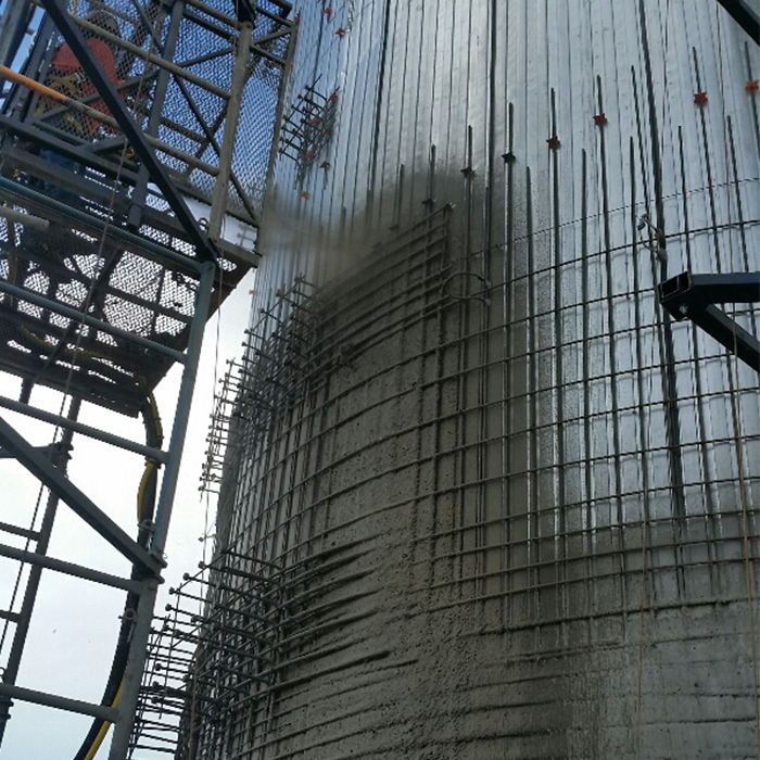 Lighthouse prestressed concrete fire water storage tank build