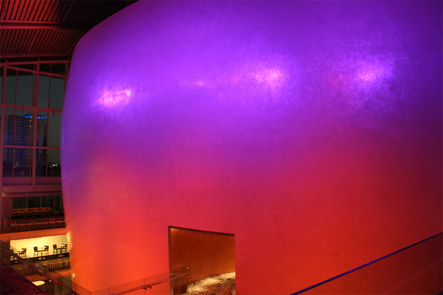 CROM project Dr. Phillips Center for the Performing Arts Steinmetz Hall, sculptural interior surface known as the Wave Wall