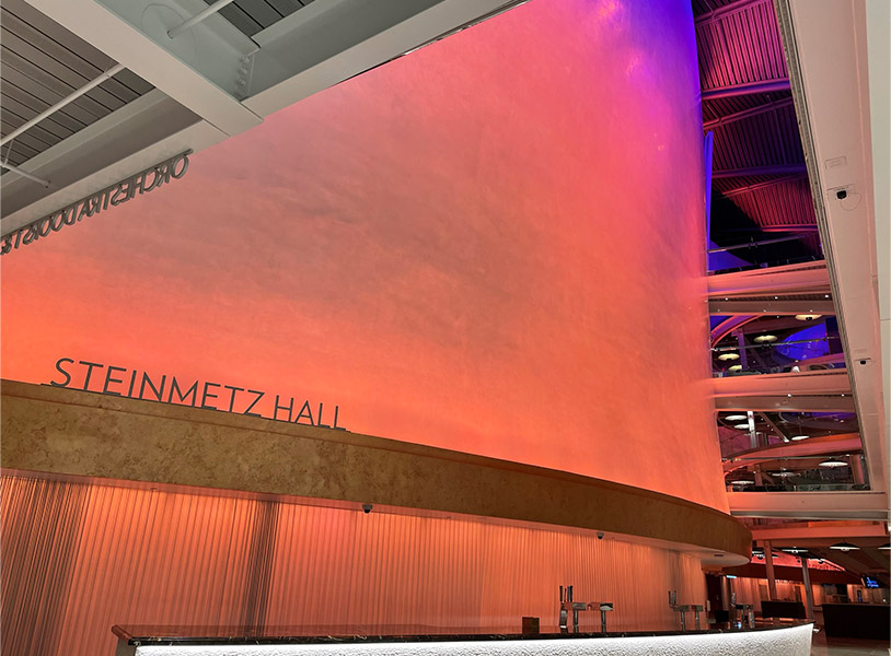 CROM project Dr. Phillips Center for the Performing Arts Steinmetz Hall, sculptural interior surface known as the Wave Wall