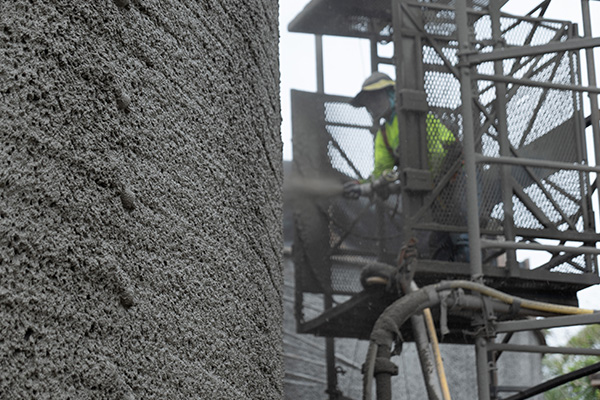 CROM wet-mix shotcrete process