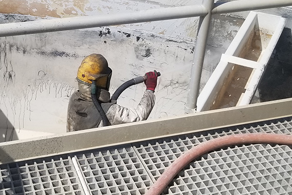 CROM Brush-blast cleaning, abrasive blasting by vapor, sand blasting to achieve CSP 5-7